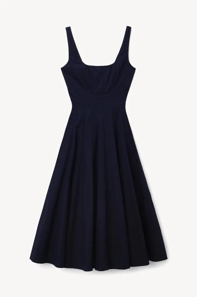 Women Dresses STAUD STAUD WELLS DRESS Navy Women Dresses STAUD STAUD WELLS DRESS Navy