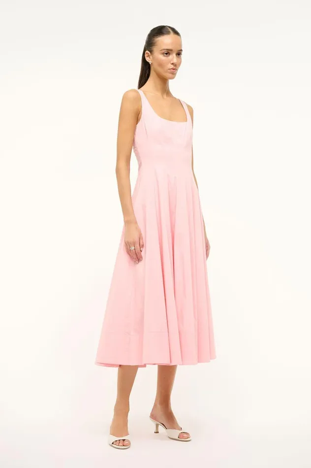 Women Dresses STAUD STAUD WELLS DRESS PEARL PINK Women Dresses STAUD STAUD WELLS DRESS PEARL PINK