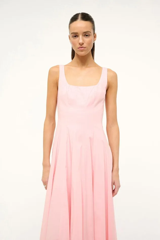 Women Dresses STAUD STAUD WELLS DRESS PEARL PINK Women Dresses STAUD STAUD WELLS DRESS PEARL PINK