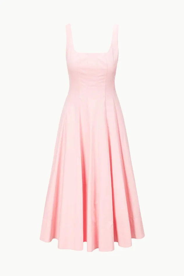 Women Dresses STAUD STAUD WELLS DRESS PEARL PINK Women Dresses STAUD STAUD WELLS DRESS PEARL PINK