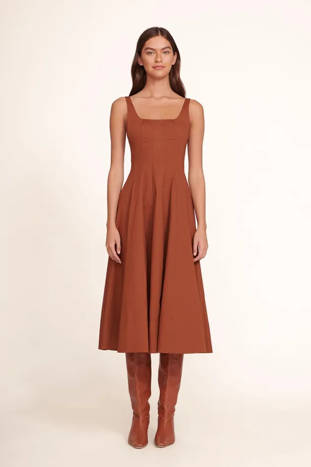 Women Dresses STAUD STAUD WELLS DRESS TAN