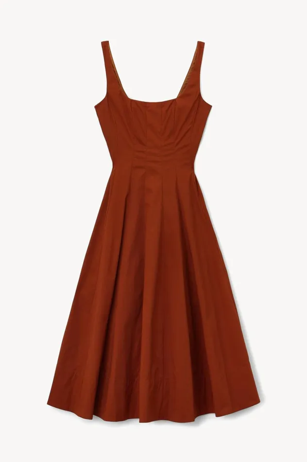 Women Dresses STAUD STAUD WELLS DRESS TAN Women Dresses STAUD STAUD WELLS DRESS TAN