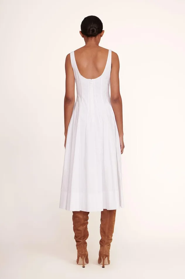 Women Dresses STAUD STAUD WELLS DRESS WHITE Women Dresses STAUD STAUD WELLS DRESS WHITE