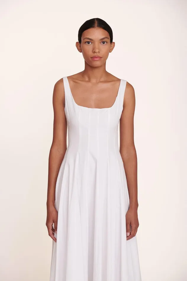 Women Dresses STAUD STAUD WELLS DRESS WHITE Women Dresses STAUD STAUD WELLS DRESS WHITE