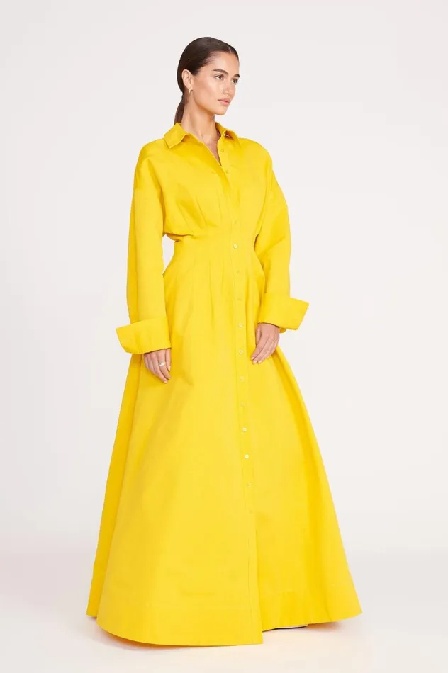 Women Dresses STAUD STAUD WINONA DRESS HONEY Women Dresses STAUD STAUD WINONA DRESS HONEY