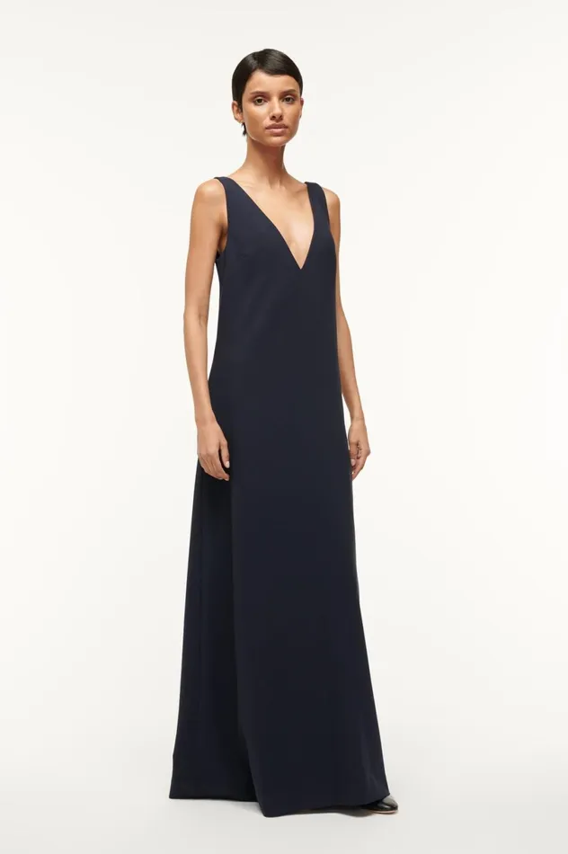 Women Dresses STAUD STAUD ZORA DRESS NAVY Women Dresses STAUD STAUD ZORA DRESS NAVY