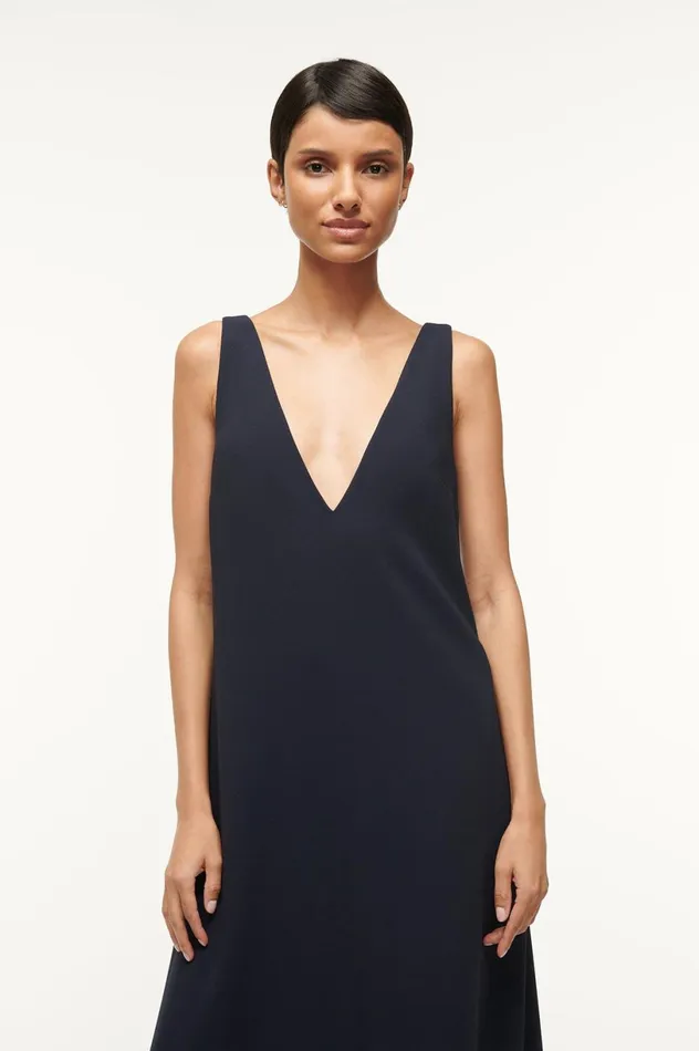 Women Dresses STAUD STAUD ZORA DRESS NAVY Women Dresses STAUD STAUD ZORA DRESS NAVY