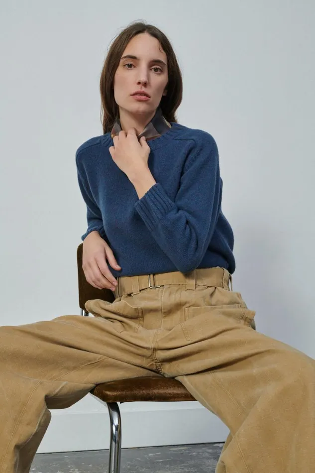 Women ENVIE JUMPER Mottled Blue Soeur Jumpers and Cardigans