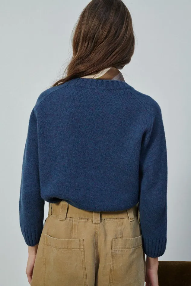 Women ENVIE JUMPER Mottled Blue Soeur Jumpers and Cardigans