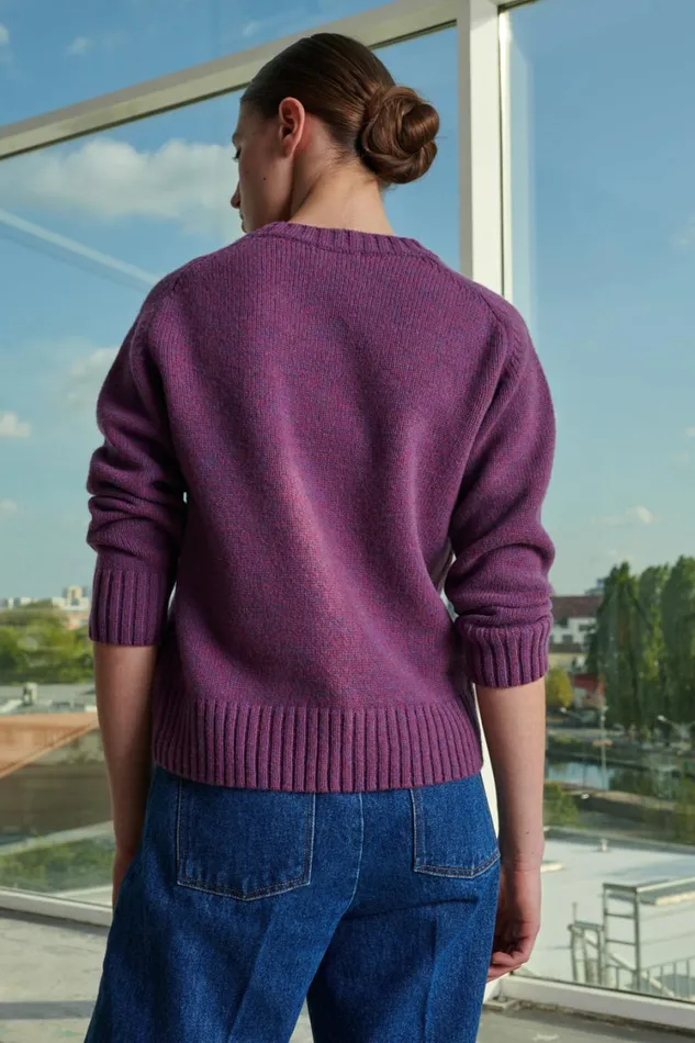 Women ENVIE JUMPER Purple Soeur Jumpers and Cardigans