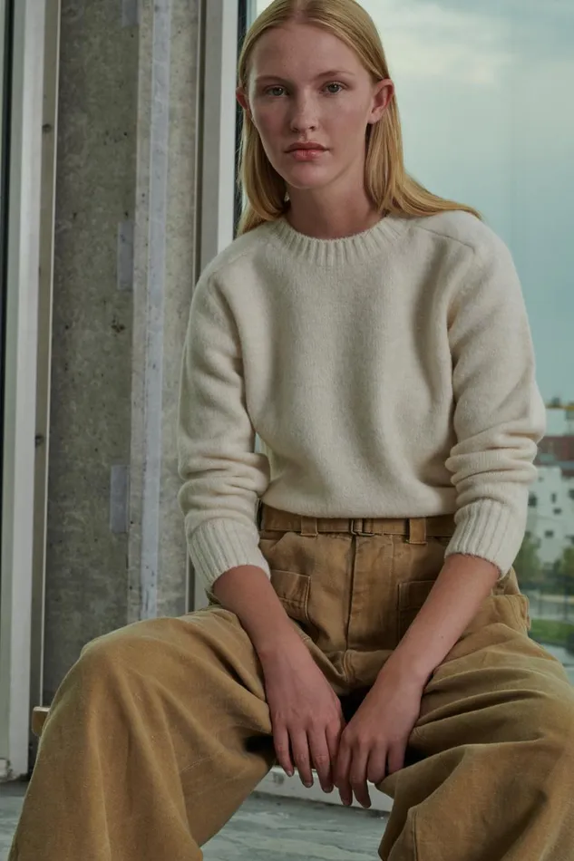 Women ENVIE SWEATER Ecru Soeur Jumpers and Cardigans