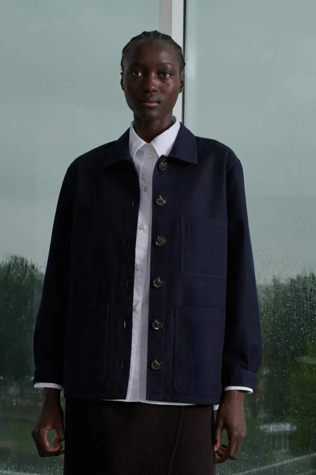 Women FABIEN JACKET Navy Soeur Jackets and Coats