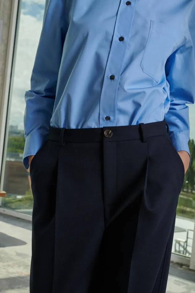 Women FELIX TROUSERS Navy Soeur Trousers