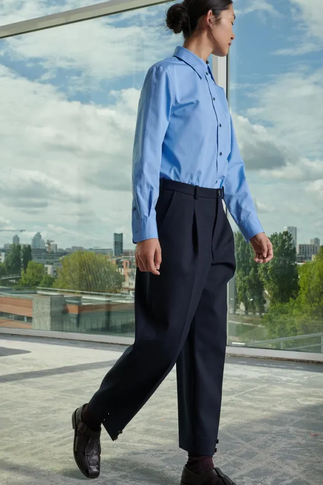 Women FELIX TROUSERS Navy Soeur Trousers