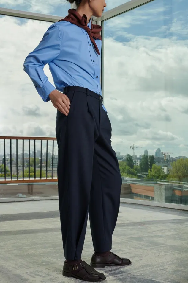 Women FELIX TROUSERS Navy Soeur Trousers