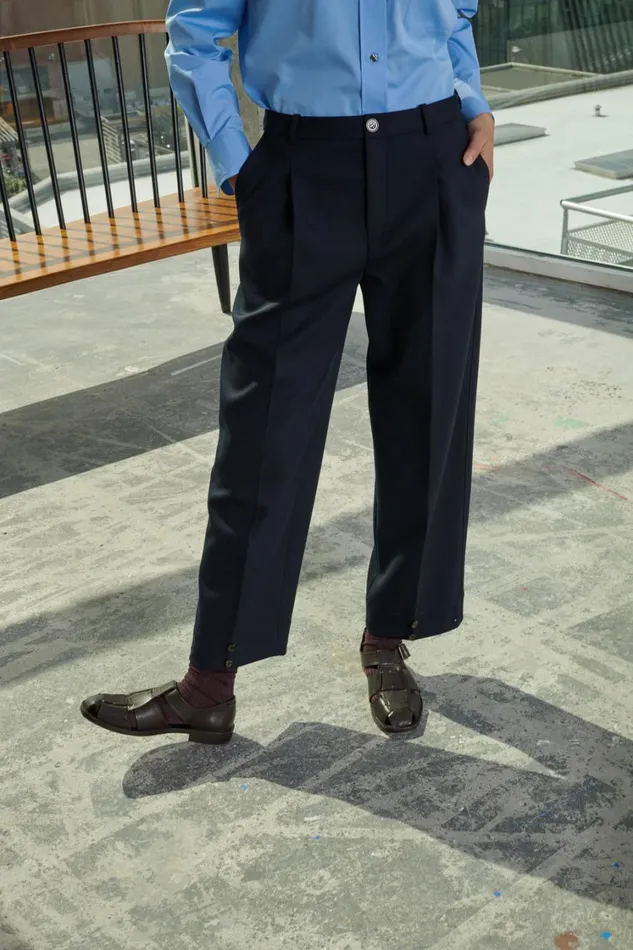 Women FELIX TROUSERS Navy Soeur Trousers