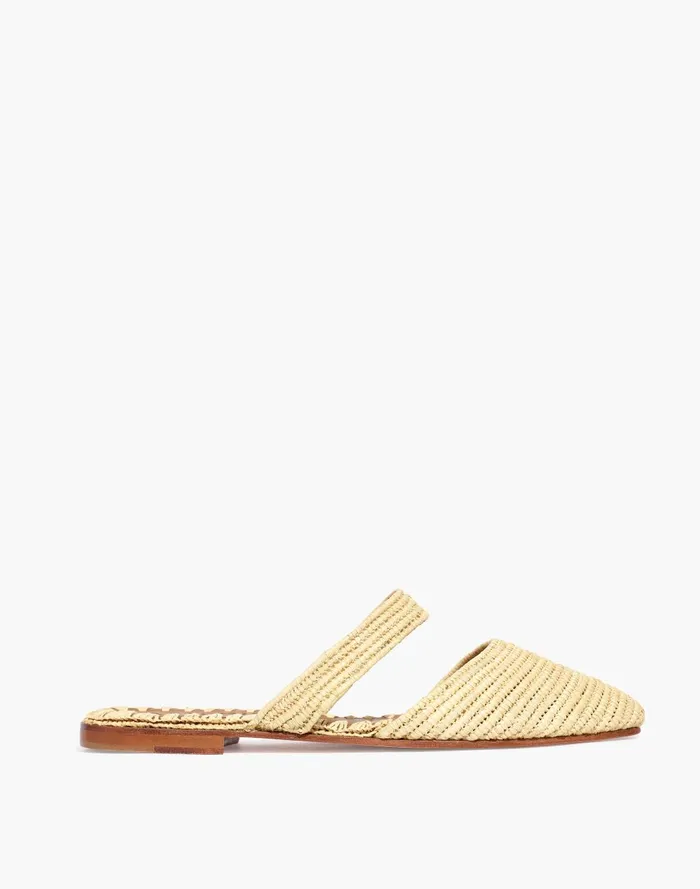 Women Flats Madewell Artemis Design Co Raffia MaryJane Mules
