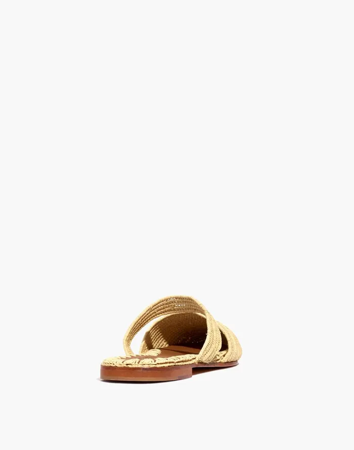 Women Flats Madewell Artemis Design Co Raffia MaryJane Mules