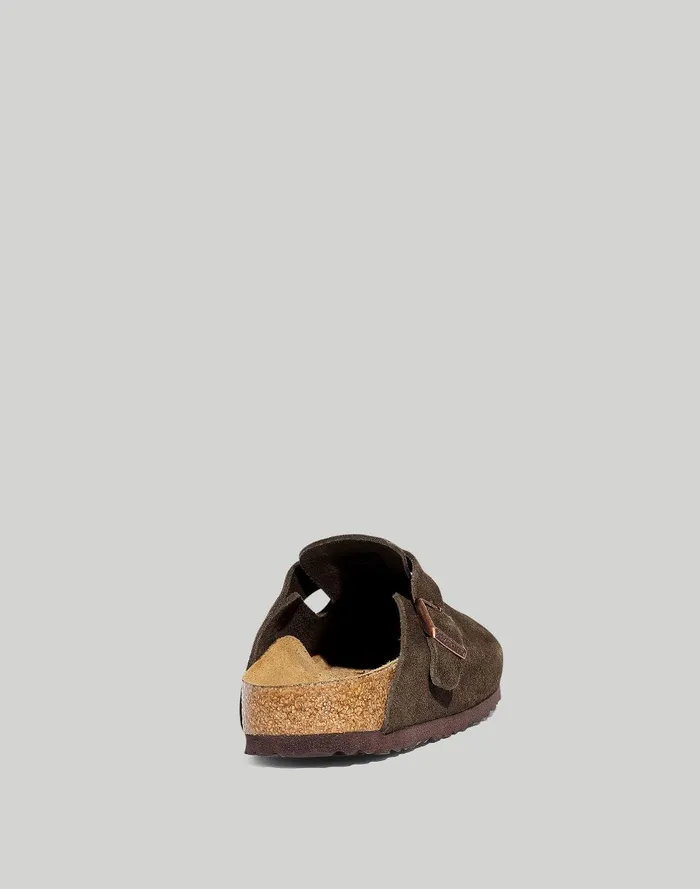 Women Flats Madewell Birkenstock Boston Suede Soft Footbed Clogs