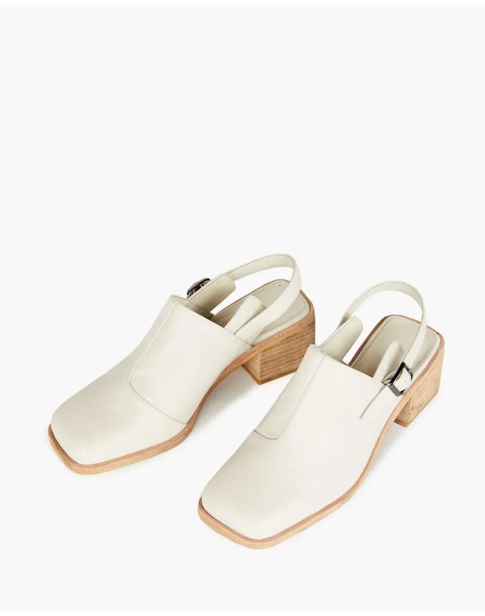 Women Flats Madewell Intentionally Blank Leather Marty 2 Heels
