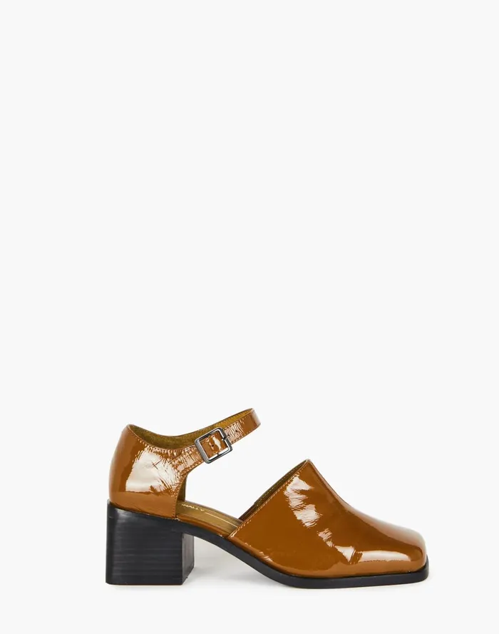 Women Flats Madewell Intentionally Blank Patent Leather Marty Heels
