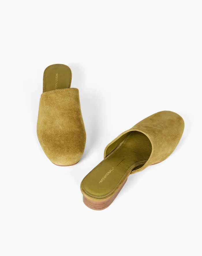 Women Flats Madewell Intentionally Blank Suede Touch Mules