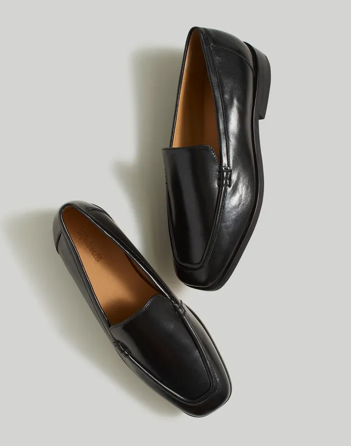 Women Flats Madewell The Bennie Loafer In Leather