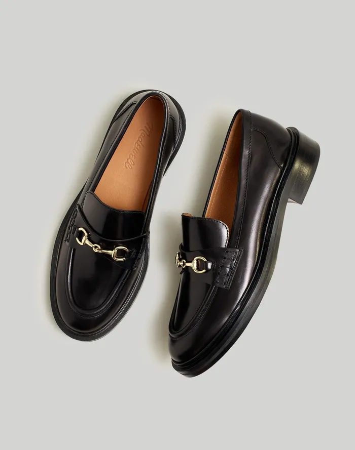 Women Flats Madewell The Vernon Bit Hardware Loafer In Leather