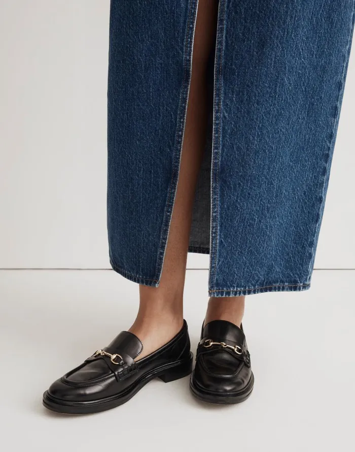 Women Flats Madewell The Vernon Bit Hardware Loafer In Leather