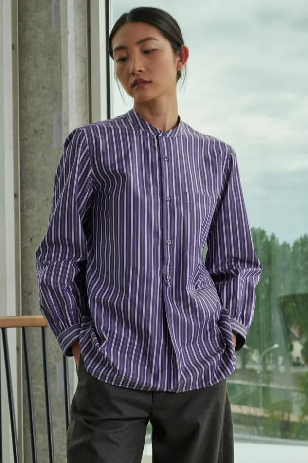 Women FRANCHISE SHIRT Purpleoffwhite Soeur Shirts