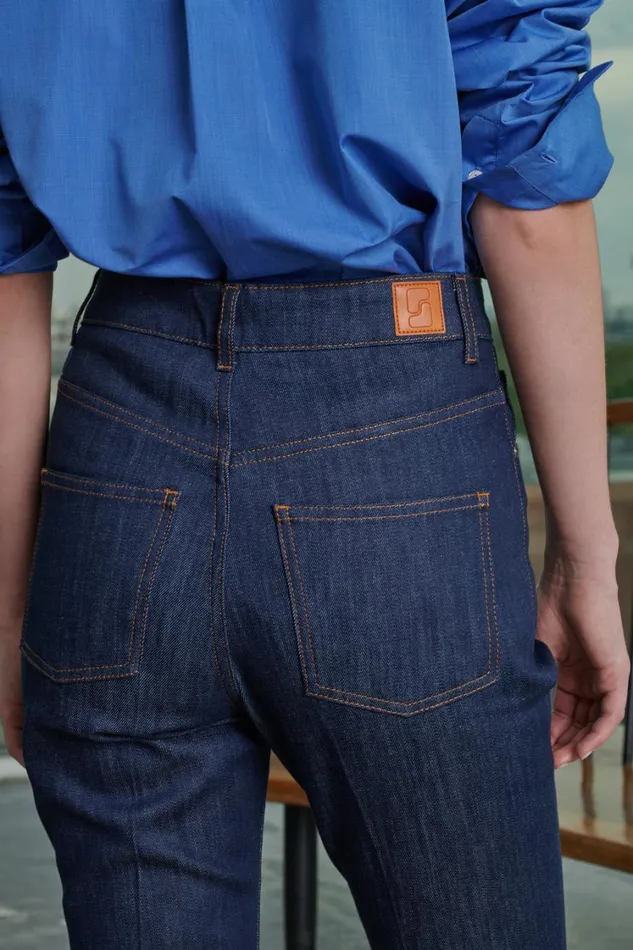 Women FRANCISCO JEANS Raw Denim Soeur Trousers