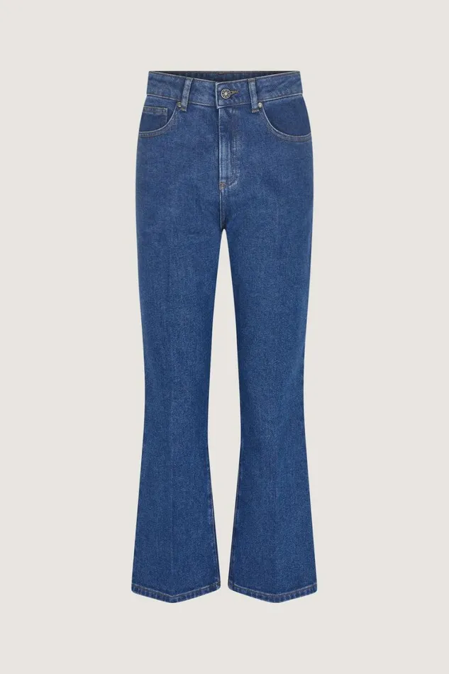 Women FRANCISCO JEANS Washed Blue Denim Soeur Trousers