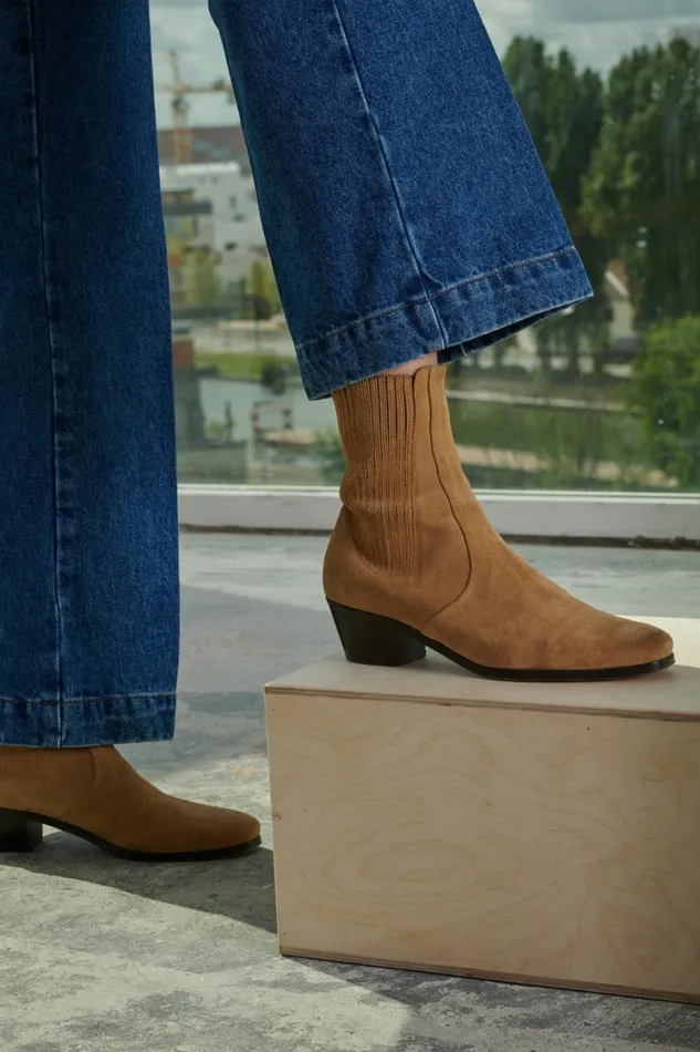 Women GAZETTE ANKLE BOOTS Beige Soeur Shoes