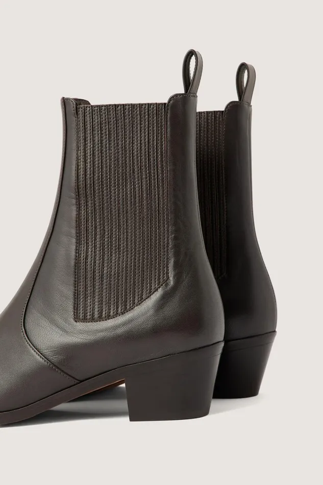 Women GAZETTE ANKLE BOOTS Dark Brown Soeur Shoes