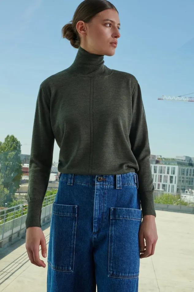 Women GRANT JUMPER Khaki Soeur Jumpers and Cardigans