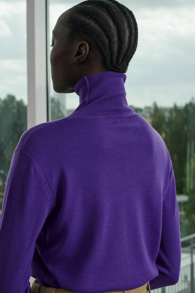 Women GRANT JUMPER Purple Soeur Jumpers and Cardigans