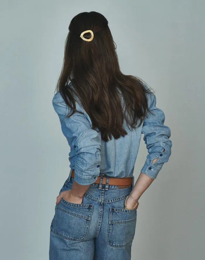 Women Hair Accessories Madewell Ribbed Wavy Circle Barette