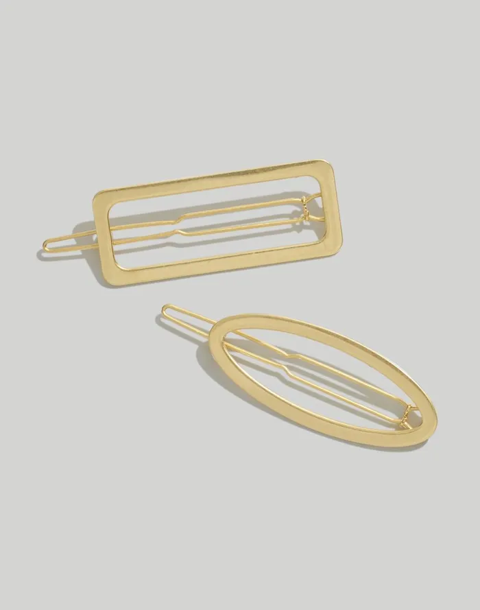 Women Hair Accessories Madewell TwoPack Open Shape Hair Clips