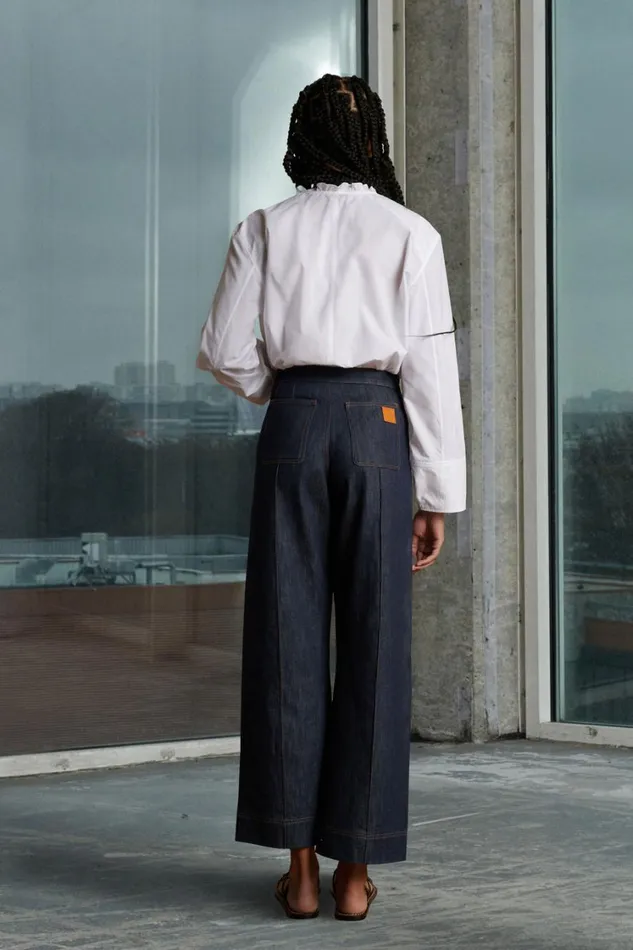 Women HARRY JEANS Raw Denim Soeur Trousers