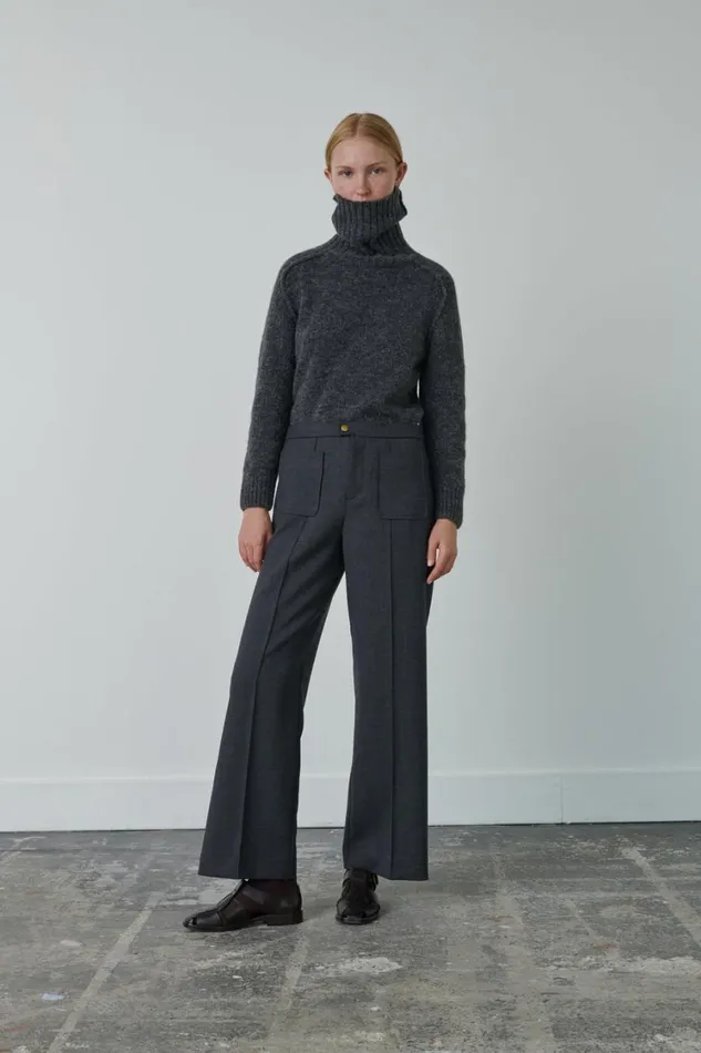 Women HARRY TROUSERS Mottled Grey Soeur Trousers