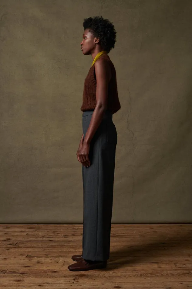 Women HARRY TROUSERS Mottled Grey Soeur Trousers