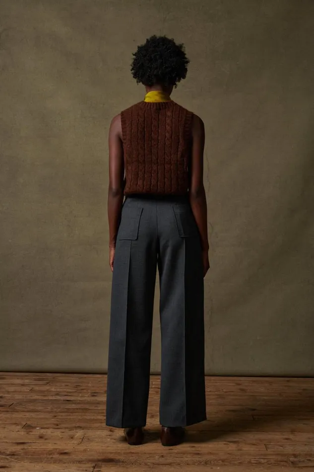 Women HARRY TROUSERS Mottled Grey Soeur Trousers