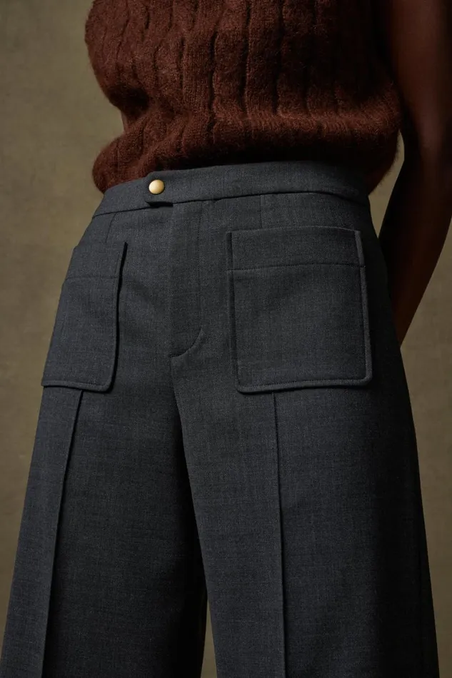Women HARRY TROUSERS Mottled Grey Soeur Trousers
