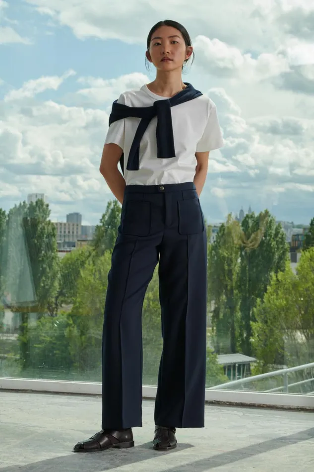 Women HARRY TROUSERS Navy Soeur Trousers
