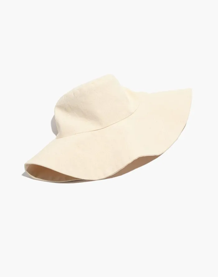 Women Hats Madewell Small Lot Wide Brim Canvas Hat