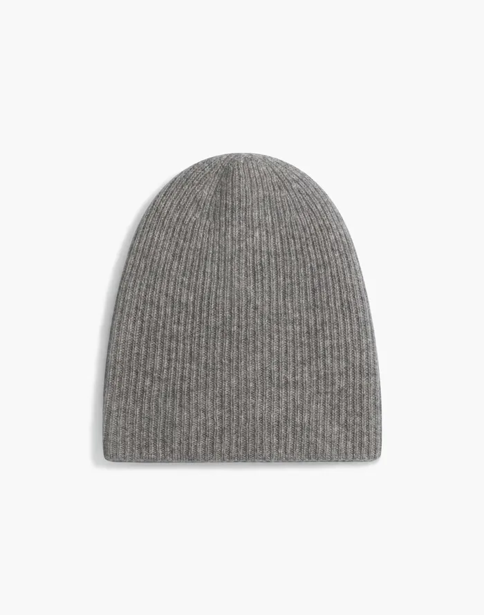 Women Hats Madewell White Warren Cashmere Plush Rib Beanie