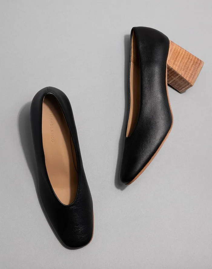Women Heels Madewell HUMA BLANCO Leather Salvador Pumps