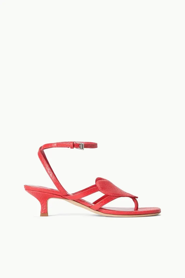 Women Heels STAUD STAUD AMOUR KITTEN HEEL RED ROSE