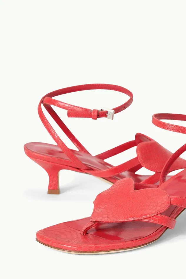 Women Heels STAUD STAUD AMOUR KITTEN HEEL RED ROSE Women Heels STAUD STAUD AMOUR KITTEN HEEL RED ROSE