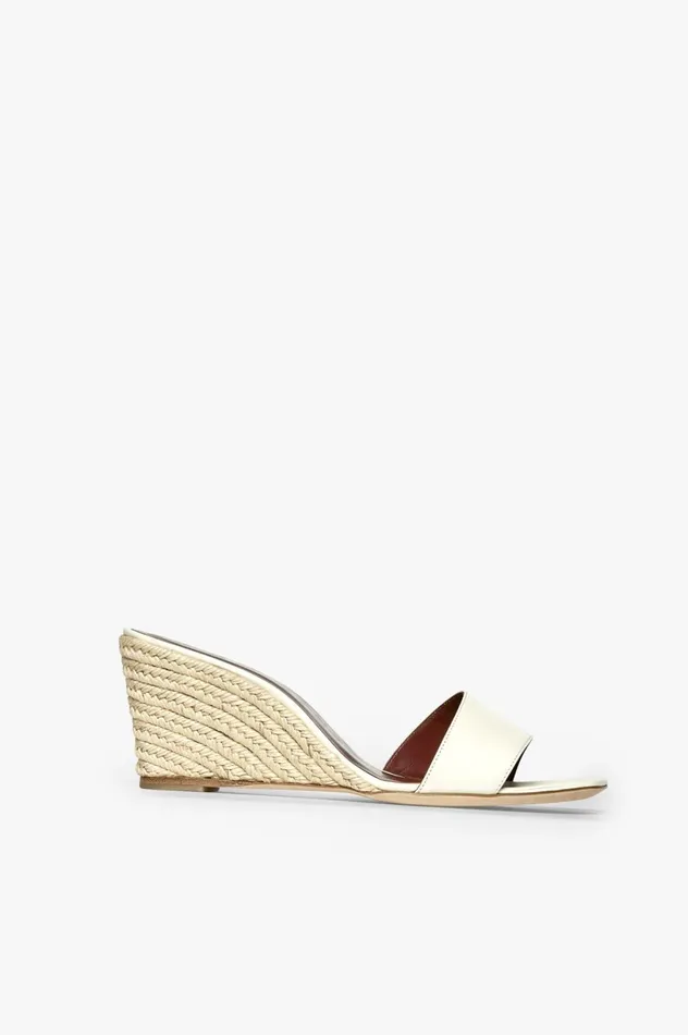 Women Heels STAUD STAUD BILLIE ESPADRILLE WEDGE NATURAL CREAM